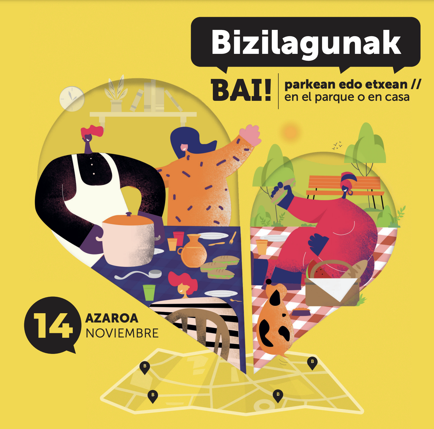 'Bizilagunak' proiektuak proposatu du merenderoetan eta parkeetan biltzea - Noticias