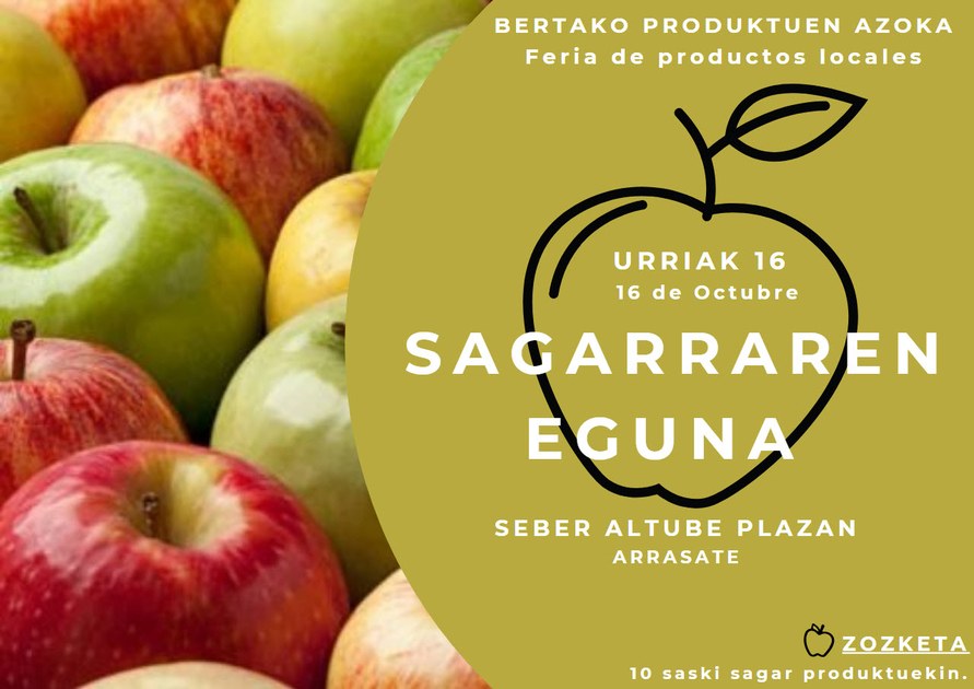 La Feria de Productos Locales del 16 de octubre tendrá como protagonista a la manzana — Ayuntamiento de Mondragón