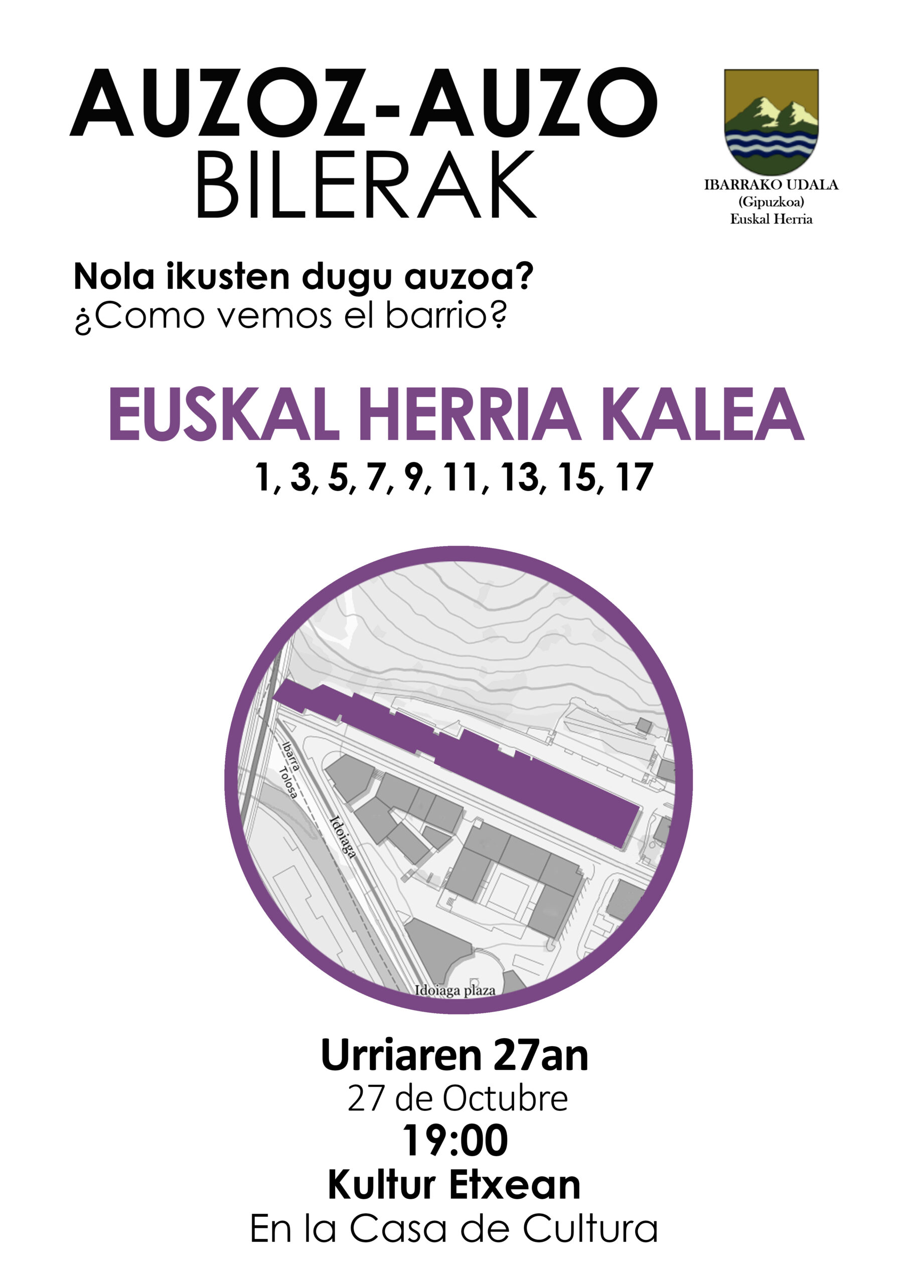 Udalak auzo-bilera egingo du Euskal Herria kaleko hainbat auzokiderekin - Noticias