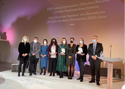 Maite Agüeros, Elena Erroba y Susana Sánchez han recibido los Premios Empresaria, Directiva y Emprendedora Navarra 2021 de AMEDNA