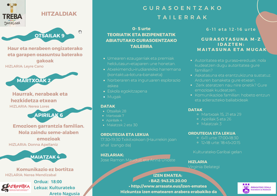 Charlas y talleres en Arrasate sobre la educación de los hijos e hijas — Ayuntamiento de Mondragón