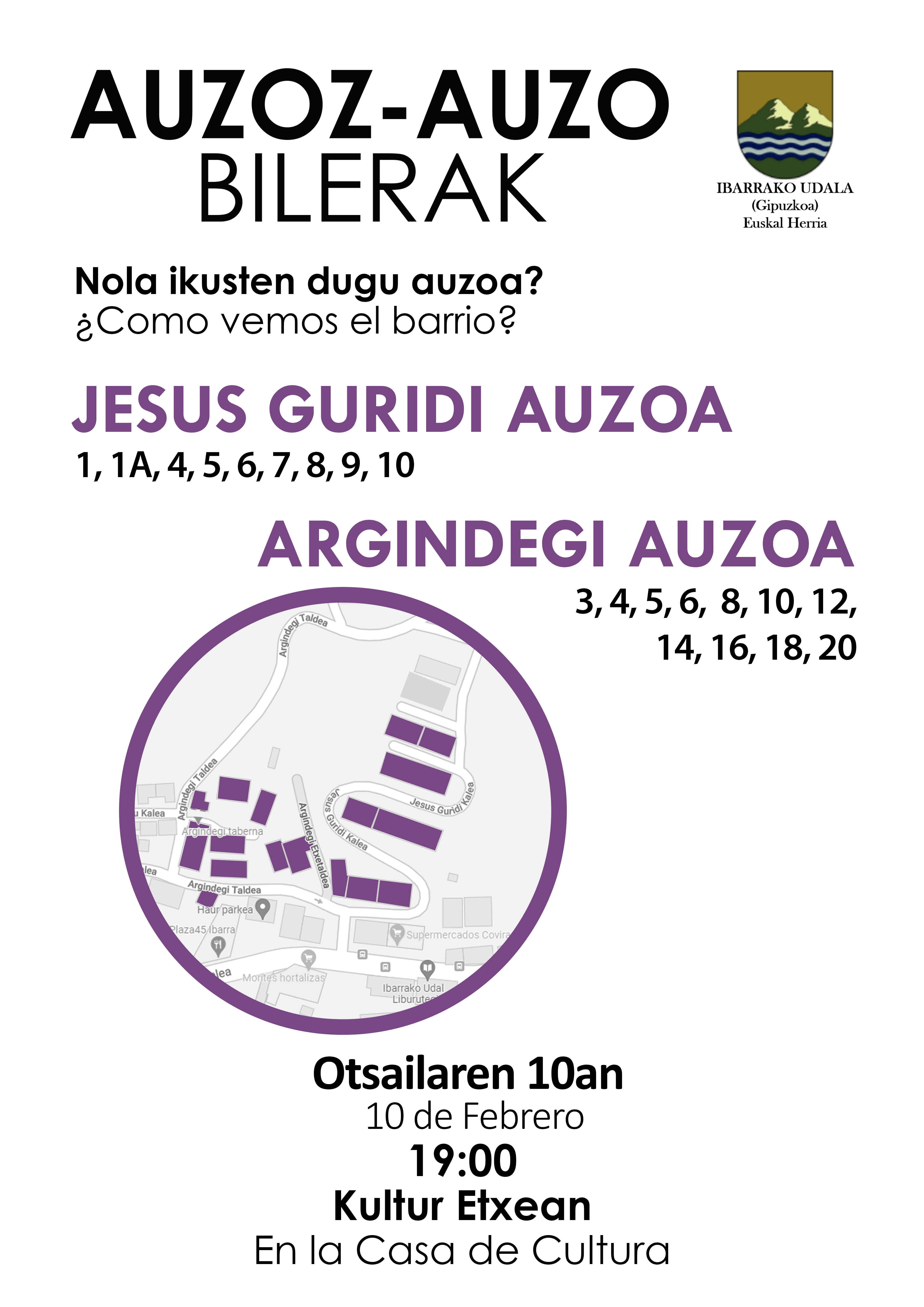 Reuniones vecinales con los vecinos de Jesús Guridi y Argindegi - Noticias