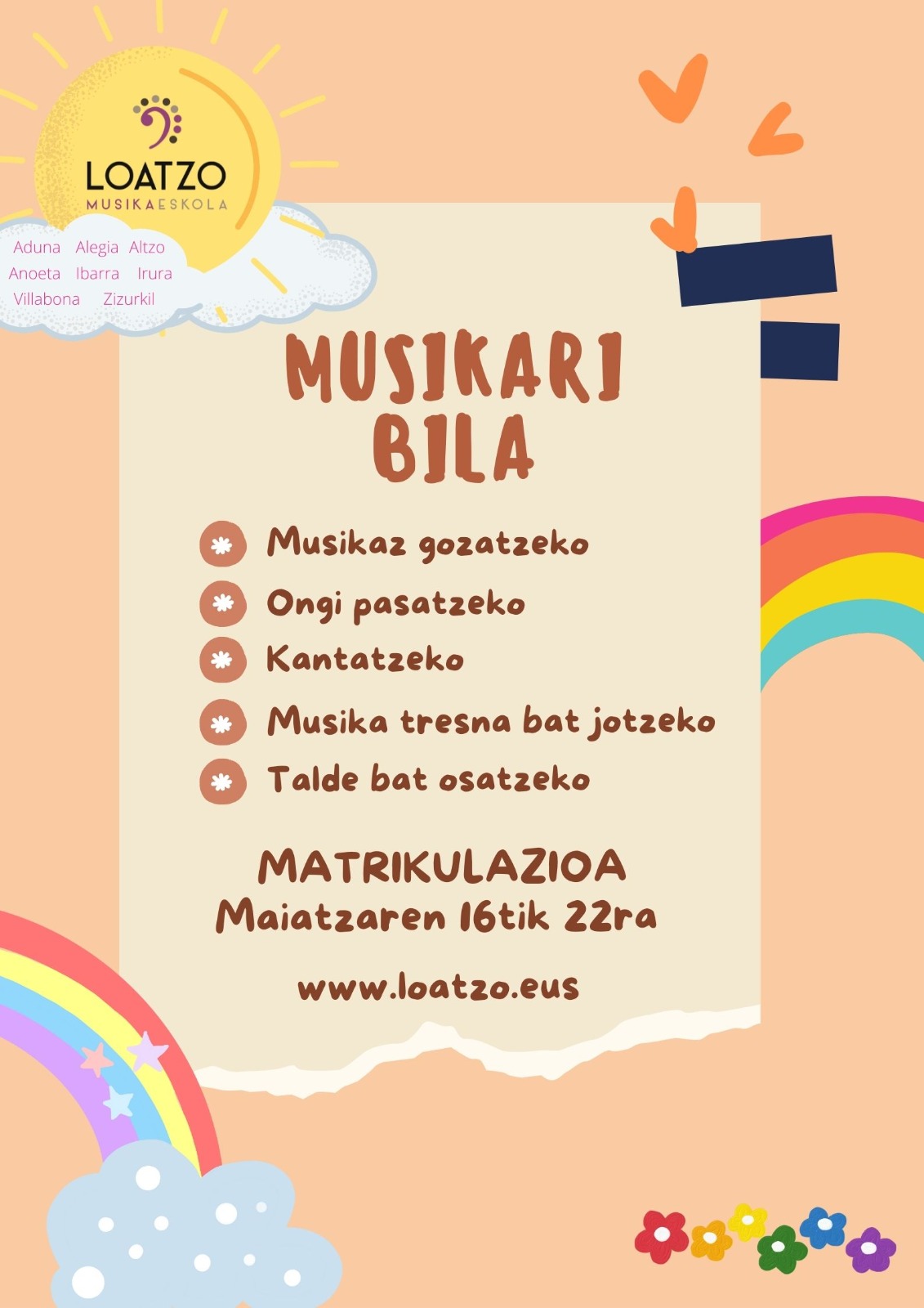 Loatzo Musika Eskola, en busca de músicos - Noticias