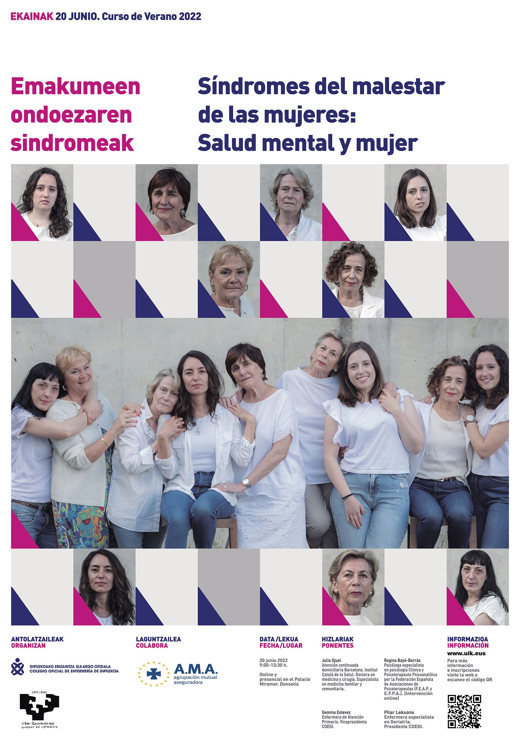 20 de junio. Curso de Verano COEGI. Síndromes del malestar de las mujeres: salud mental y mujer
