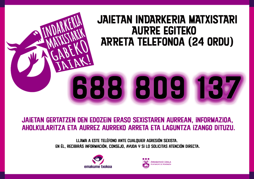 Emakume Txokoa prepara un amplio abanico de recursos para que las fiestas de San Juan sean un espacio libre de violencia sexista