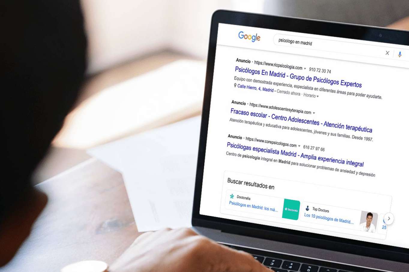 Publicidad para psicólogos en Google Ads con el servicio de Marketing para Psicólogos