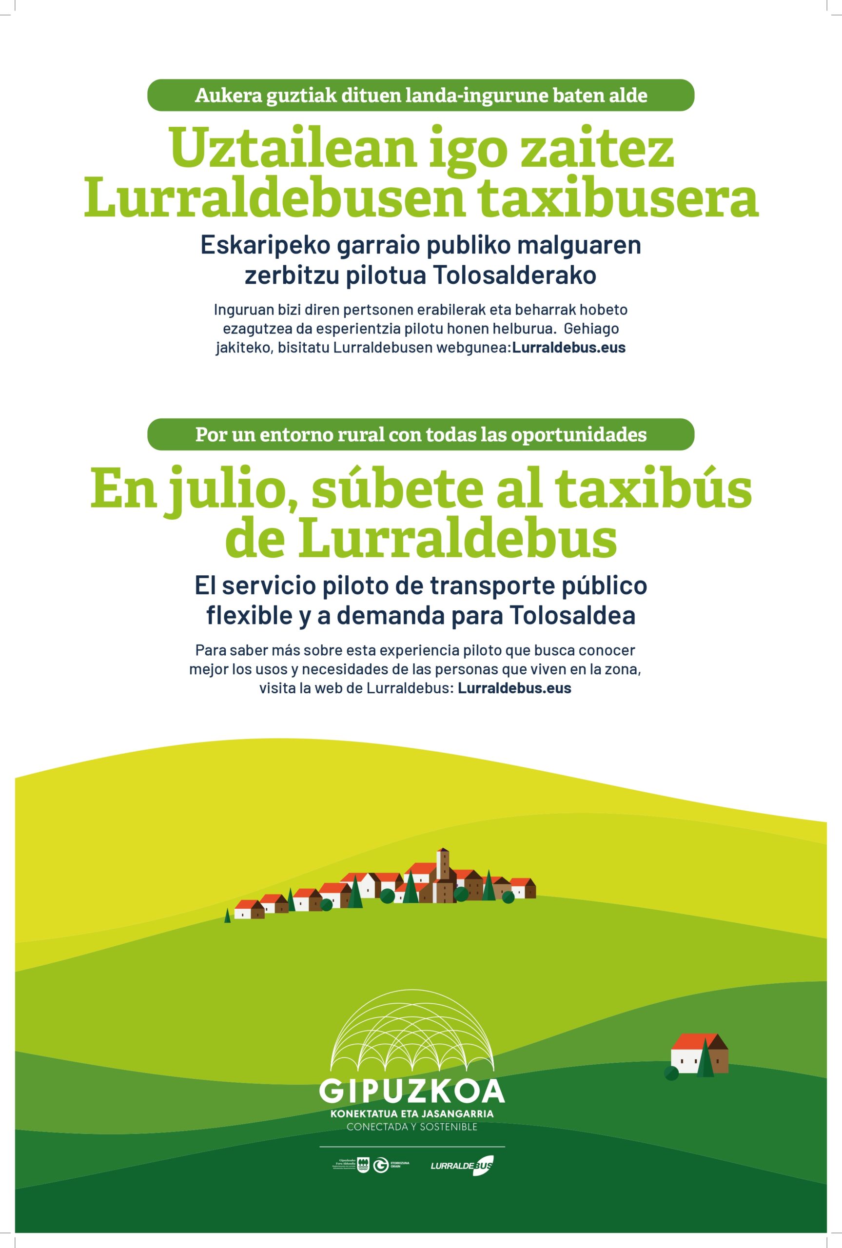 Lurraldebus pone en marcha en julio un servicio de taxibus - Noticias