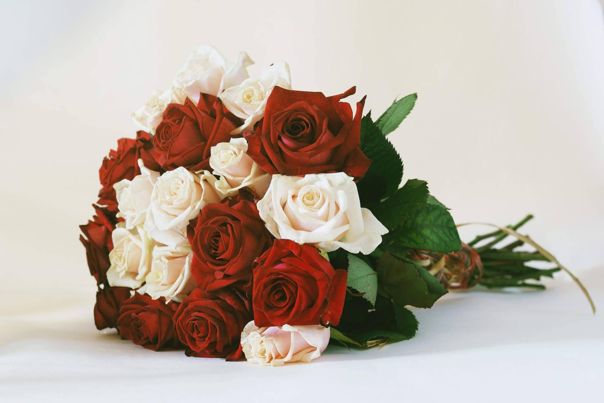 Ocasiones especiales para regalar un ramo de rosas blancas y rojas, con Rosistirem
