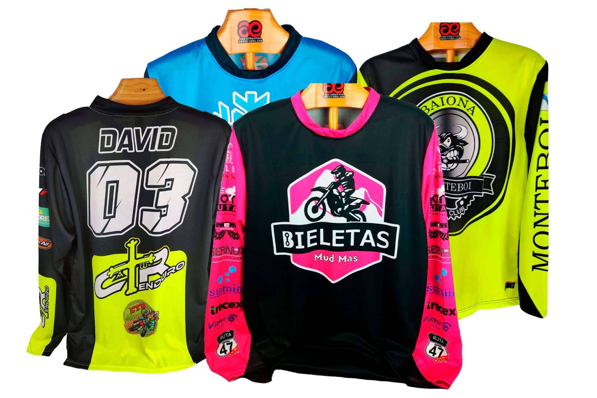 Adquirir camiseta motocross con ADHESIVOSEMBARRADOS