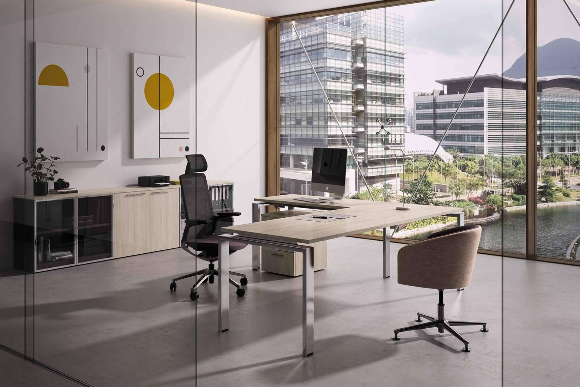 Las sillas ergonómicas ajustables de Mobiliar ofrecen comodidad y apoyo durante la jornada laboral