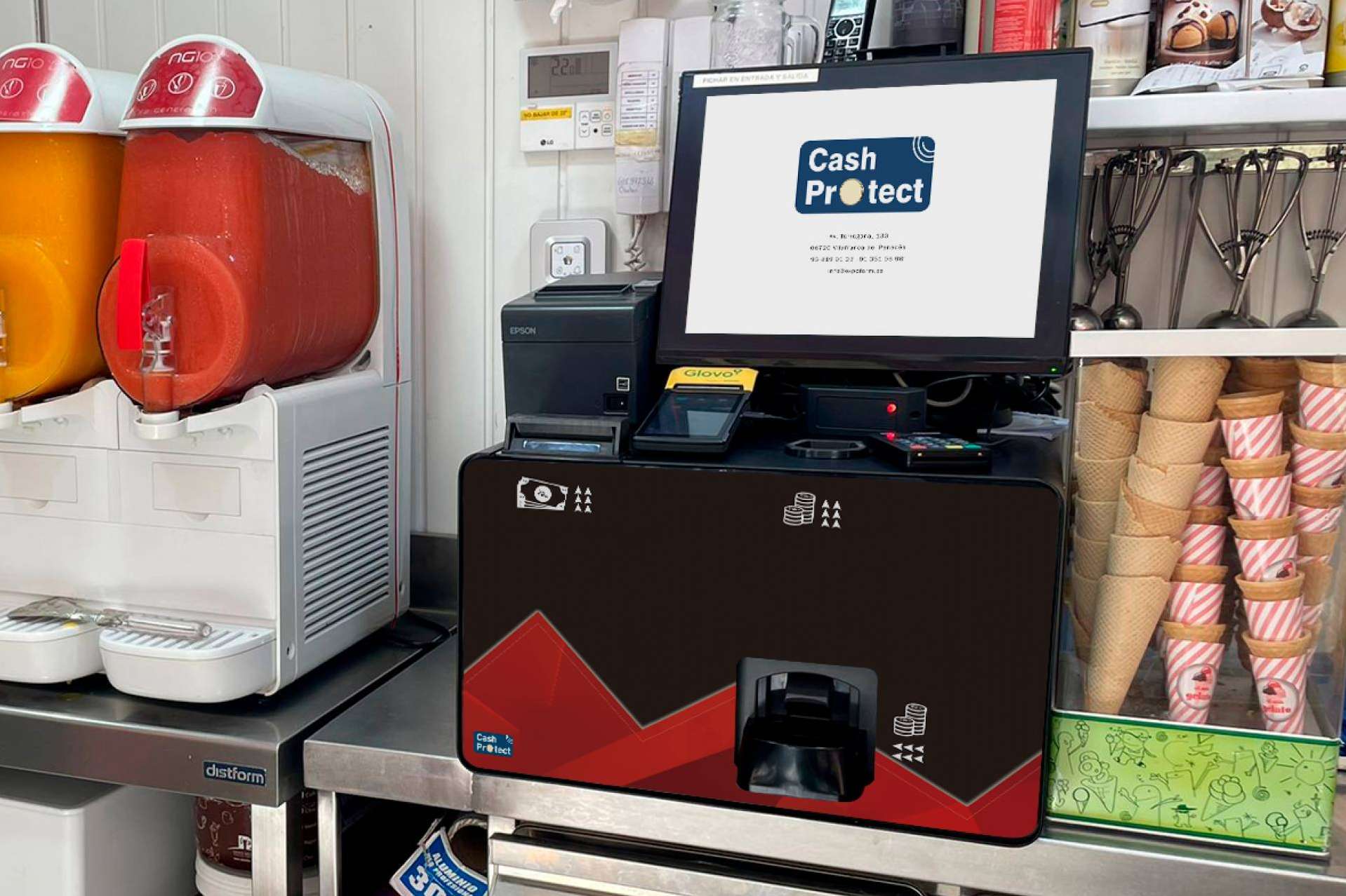 Un cajón inteligente de cobro automático CashProtect permite optimizar la gestión del efectivo en múltiples negocios