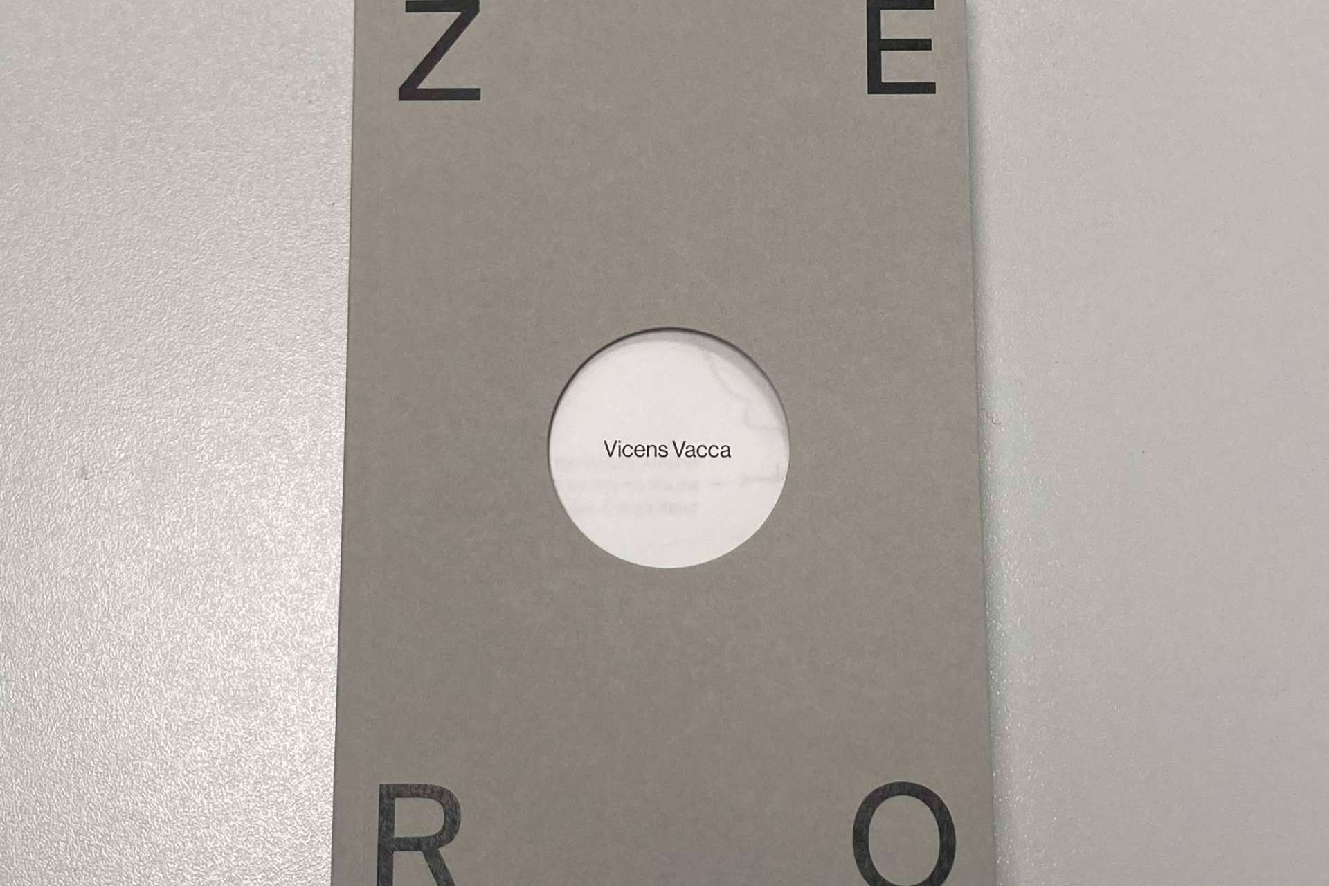 ZERO, el nuevo libro de Vicens Vacca, llega tras 20 años en el cajón
