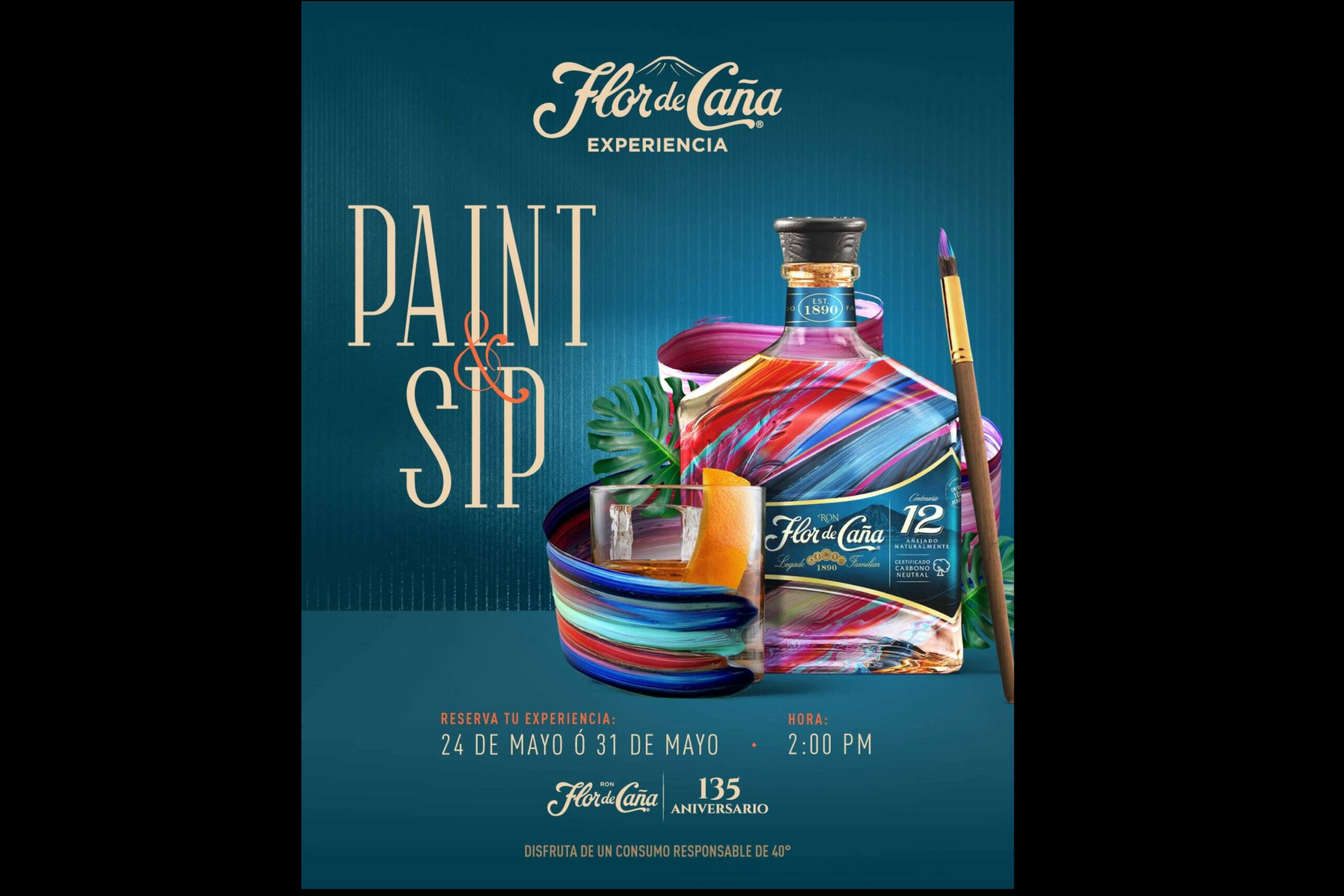 Celebrar a las mamás con arte y ron en la experiencia Paint & Sip de Flor de Caña