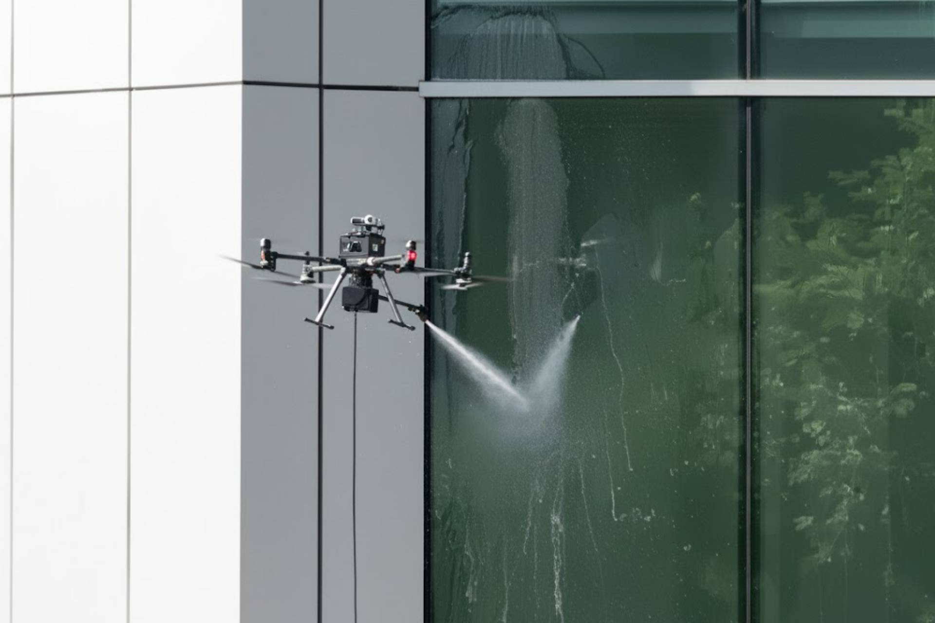 Innovación aérea con Galvañ Lacados; limpieza de fachadas y placas solares con drones