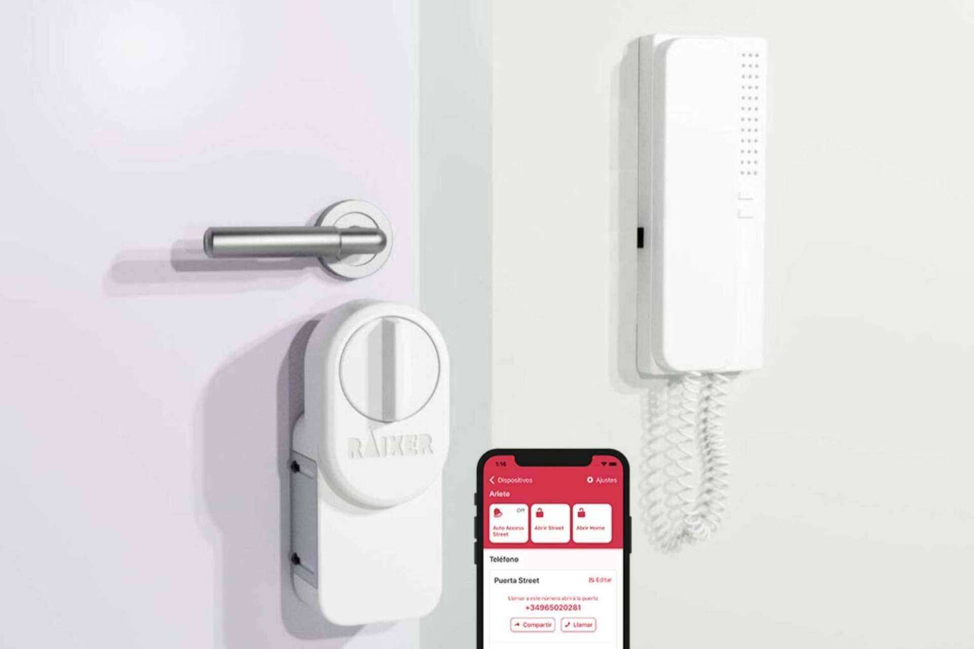 Cerradura inteligente para viviendas de Raixer, acceso con móvil sin modificar el sistema original