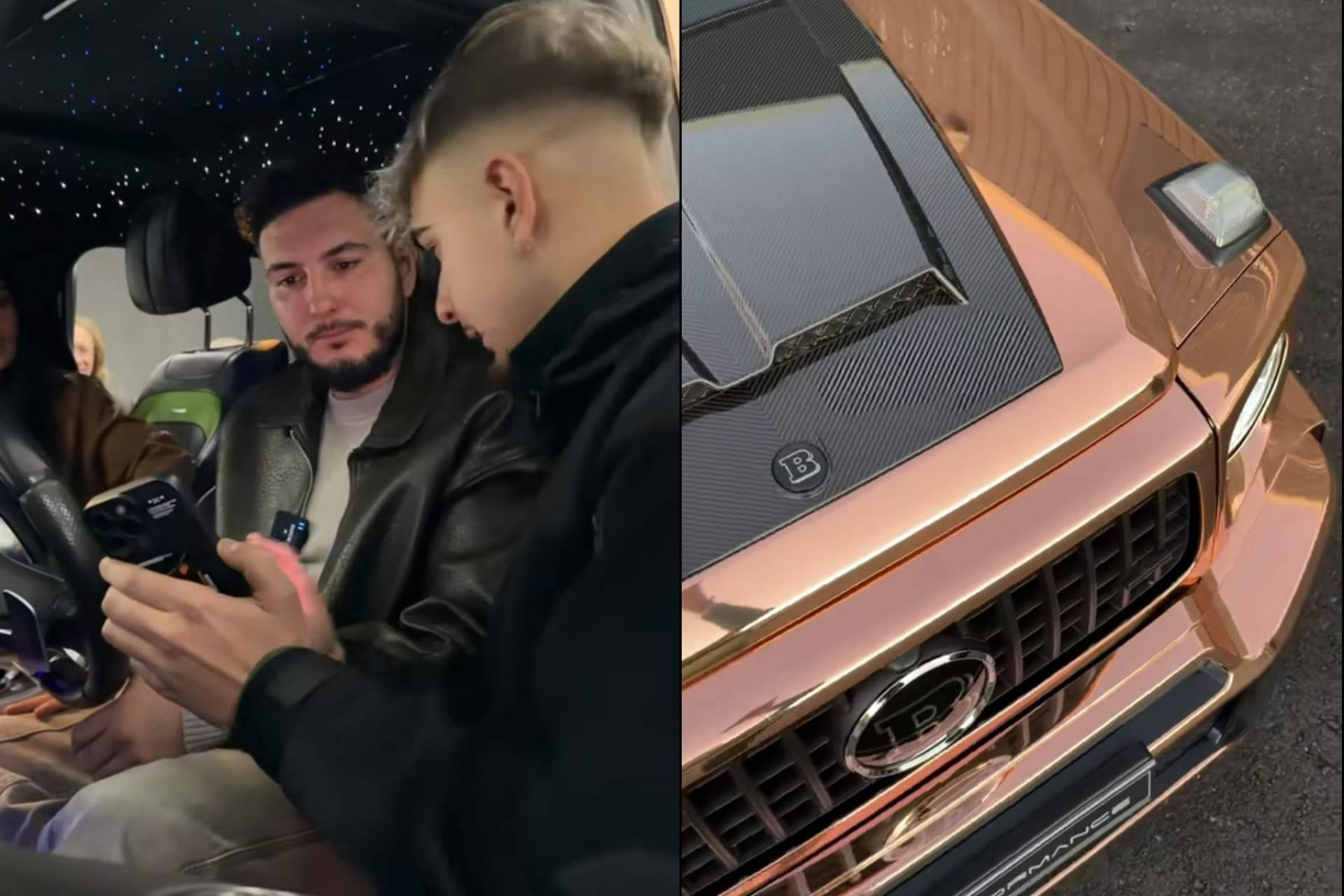 Omar Montes incendia las redes con su Mercedes Clase G de 'Oro Rosa'