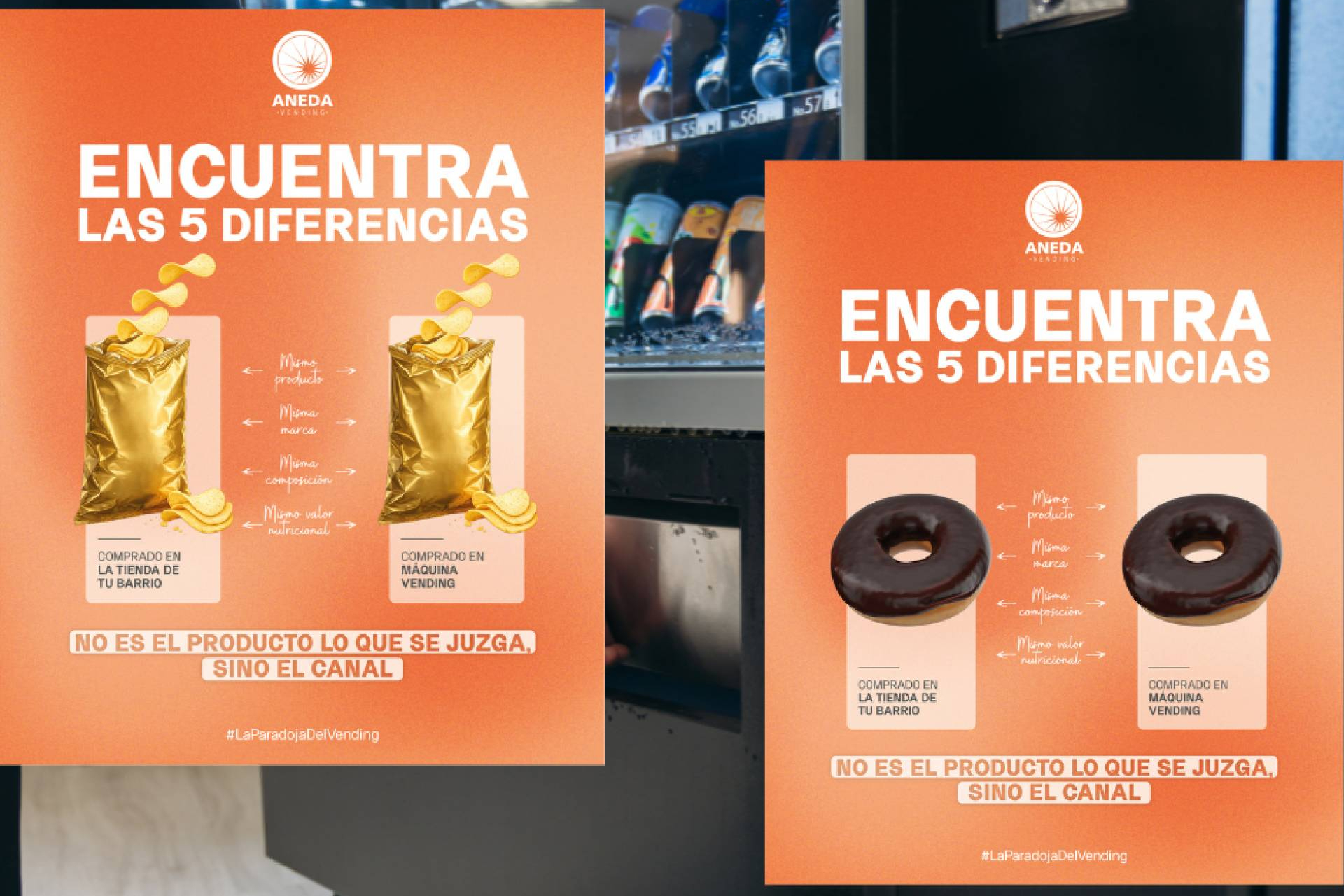 ANEDA lanza la campaña 'Encuentra las 5 diferencias' para desmontar los mitos sobre el vending