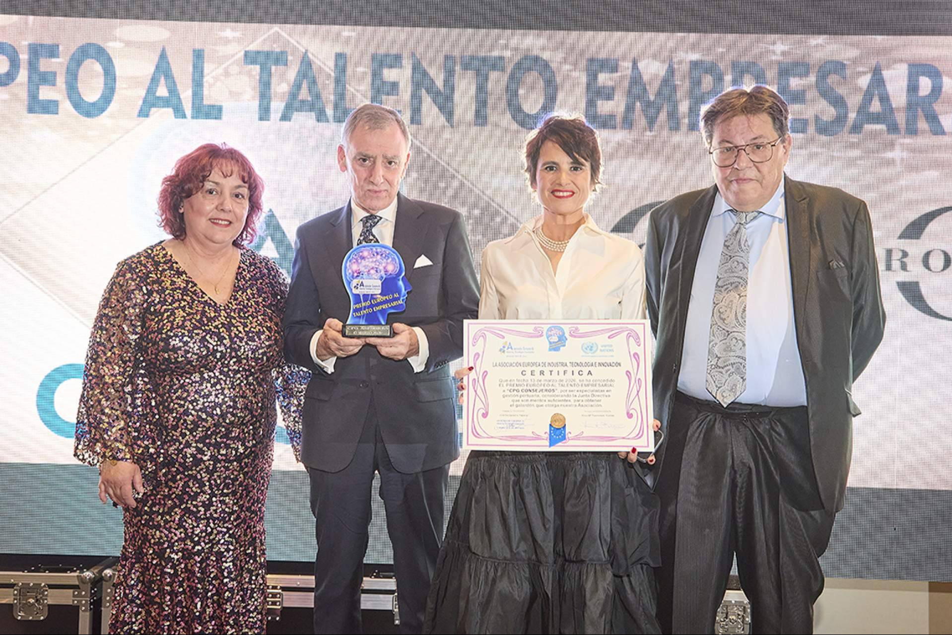 Entrega del Premio Europeo al Talento Empresarial a CPG Consejeros