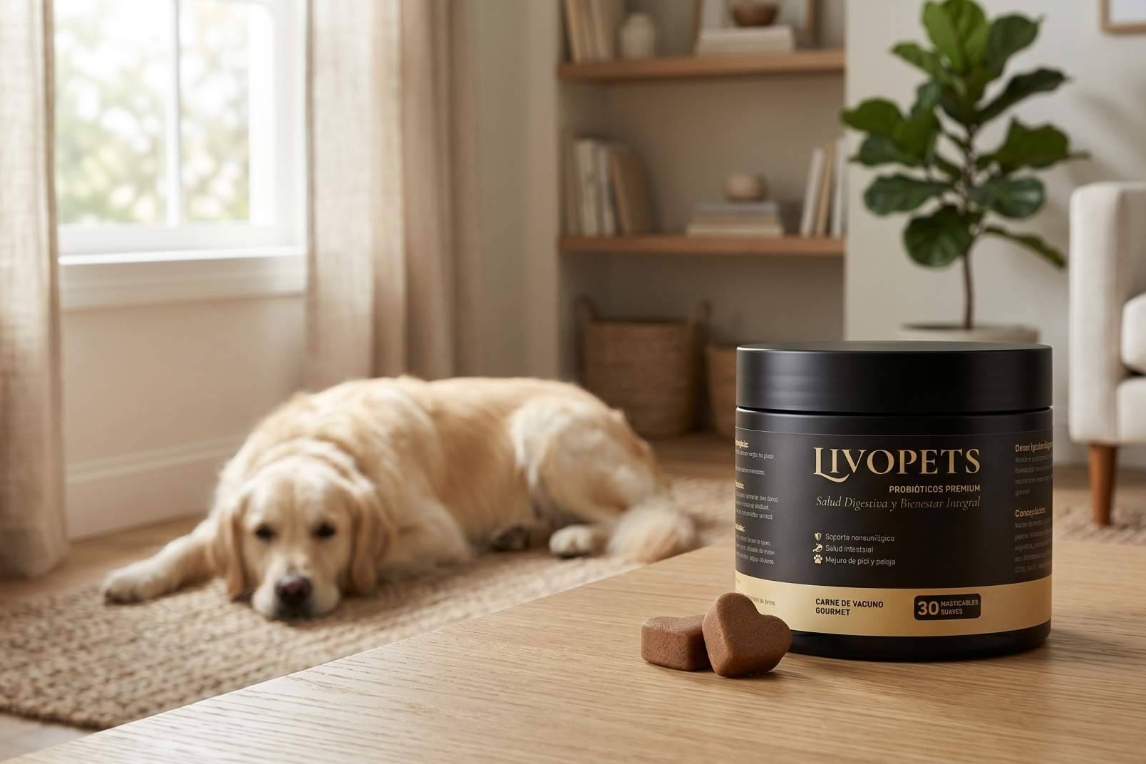 Livopets, probióticos para perros con ingredientes claros, fabricación en Europa y enfoque basado en evidencias