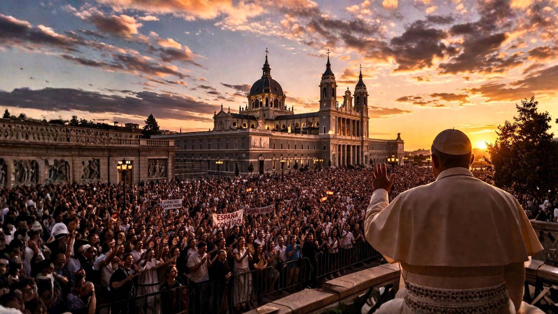 La visita del Papa León XIV moviliza a miles de personas en Madrid, Barcelona y Canarias