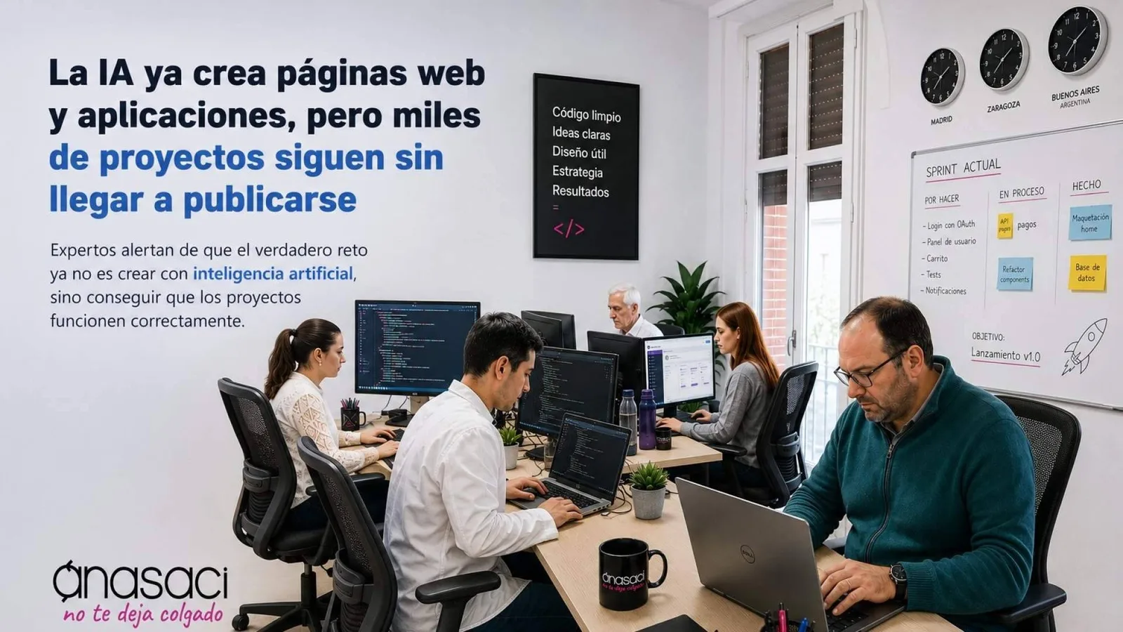 La IA ya crea páginas web y aplicaciones, pero miles de proyectos siguen sin llegar a publicarse